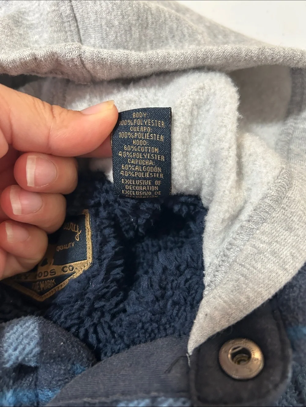 Freedom Foundry Boy’s Plaid Fleece Sherpa Snap Up Jacket Small (7/8)
